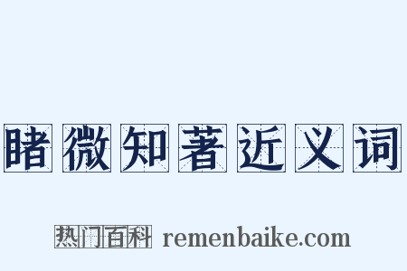 睹微知著近义词是什么意思的图片